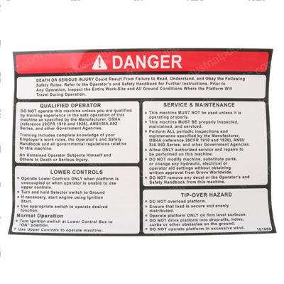 Picture of Decal - Danger - Lcb Hazard