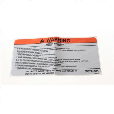 Picture of Label Warning-Hazads