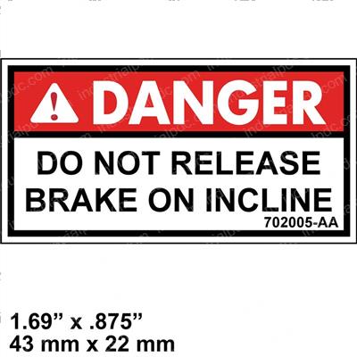 Picture of Danger Label Brake