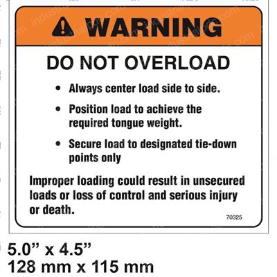 Picture of Decal-Do Not Overload