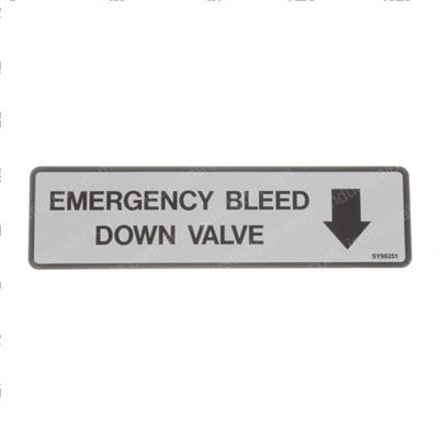 Picture of Decal - Emergency Lowering