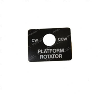 Picture of Decal - Placard Pltfm Rotator