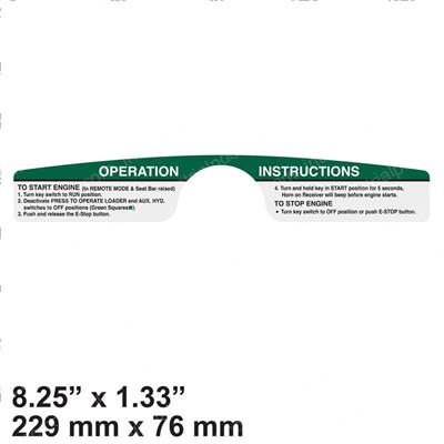 Picture of Decal - Operation Instruction