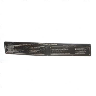Picture of Decal - Maintenance Schedule