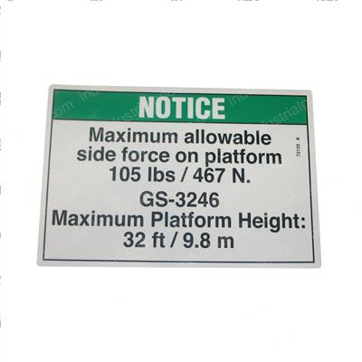 Picture of Decal Notice Side Frc 3246ansi