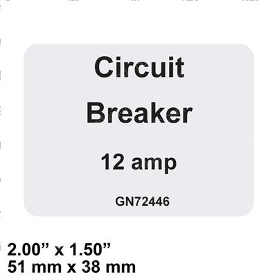 Picture of Decal Label Circuit Breaker