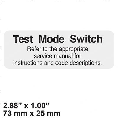 Picture of Decal - Test Mode Switch