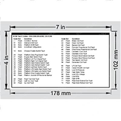 Picture of Decal - Ecm Fault Codes