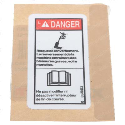 Picture of Decal Danger Do Not Alter Swtc