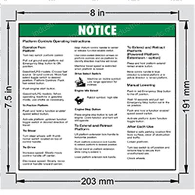 Picture of Decal - Plat Oper Instructions