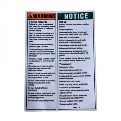 Picture of Decal Notice Transport Inst