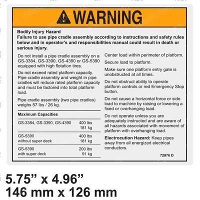Picture of Decal - Warn 43/5390 Piperack