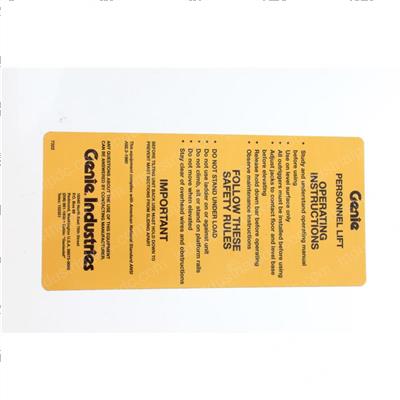 Picture of Decal Oper.instr Pl/Plm