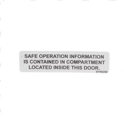 Picture of Decal - Safety Info Enclosed