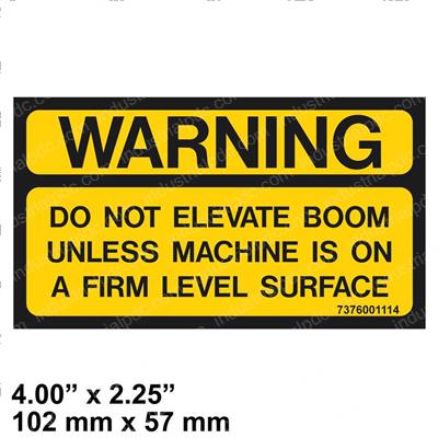 Picture of Decal - Warning Level Surface