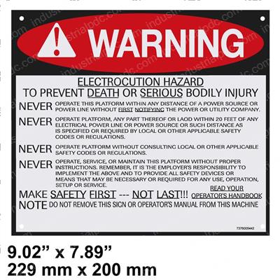Picture of Decal - Warning Electrocution