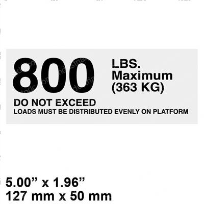 Picture of Decal - Capacity