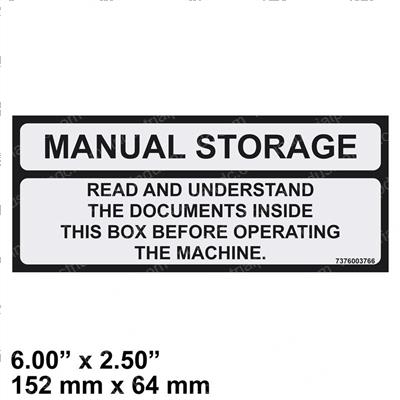Picture of Decal - Manual Storage