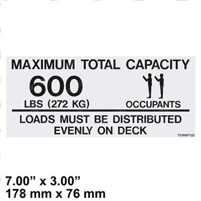 Picture of Decal - Load Capacity 600lbs