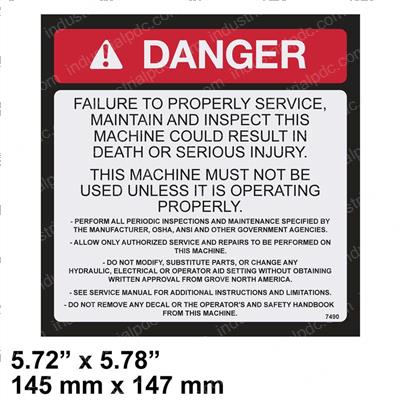 Picture of Decal - Prop Maint English