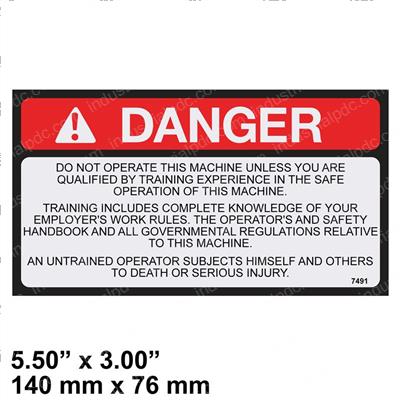 Picture of Decal - Danger Qualified Oper