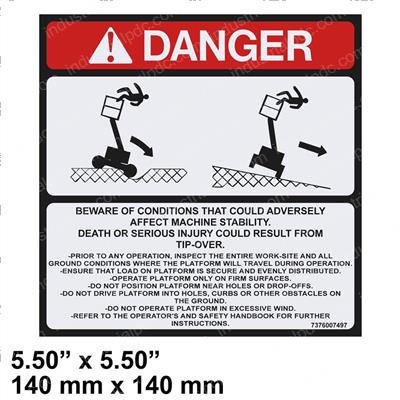 Picture of Decal - Danger Pot Hole Eng