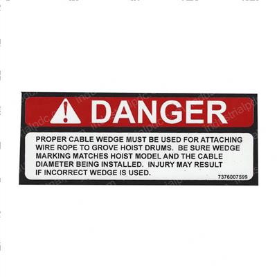 Picture of Decal - Danger Hoist- English