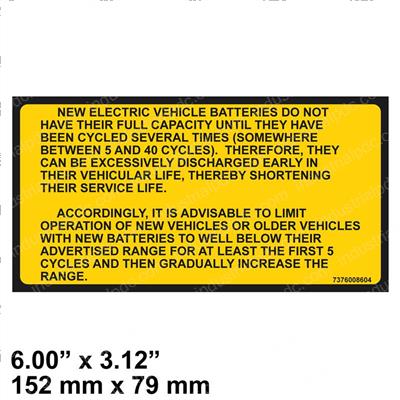 Picture of Decal - Electric Vehicle Batte