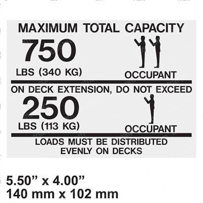 Picture of Decal - Capacity W/ Extension