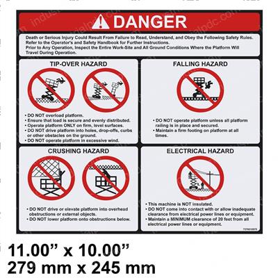 Picture of Decal, Danger, Tipping, Crushi