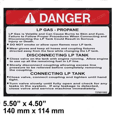Picture of Decal - Danger Lp Gas
