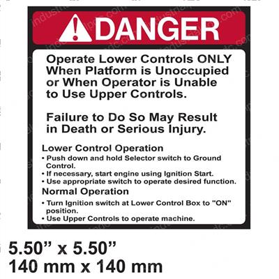 Picture of Decal - Operating Instructions