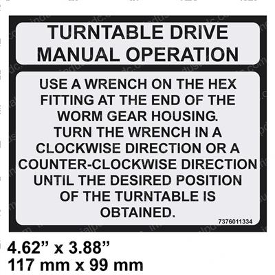 Picture of Decal - Turntable Drive