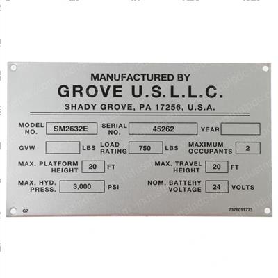Picture of Decal, Nameplate