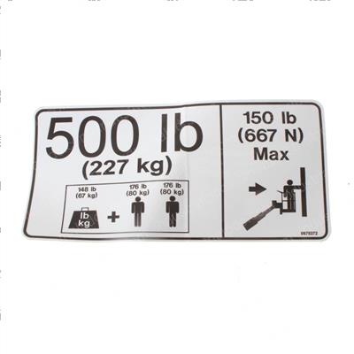 Picture of Decal - Capacity 500lbs227kg