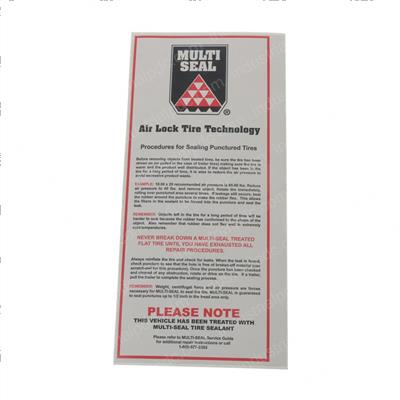 Picture of Decal Tire Sealant 3.25 X 7.5