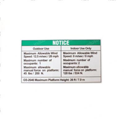Picture of Decal Notice Side Frc 2646 Au