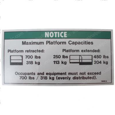 Picture of Decal Notice Maxcap 3246 Au/Ce