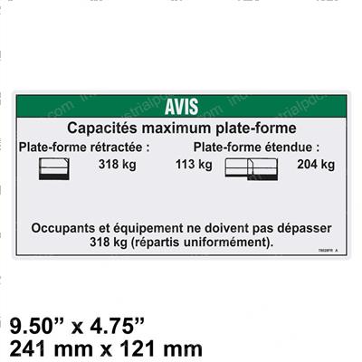 Picture of Decal Notice Maxcap 3246 Au/Ce