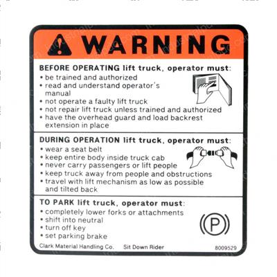 Picture of Decal - Warning