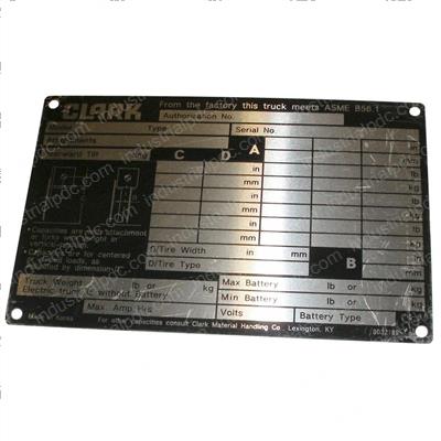 Picture of Plate - Capacity Name