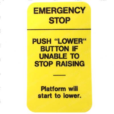 Picture of Decal Emergency Stopyellow