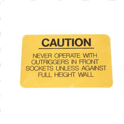 Picture of Decal Front Outriggeryellow