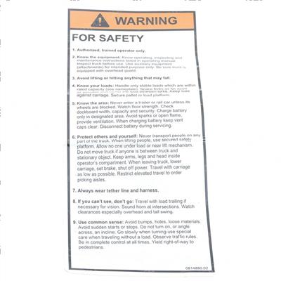 Picture of Decal Warning
