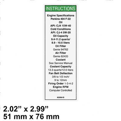 Picture of Decal- Engine Spec- 404f-22