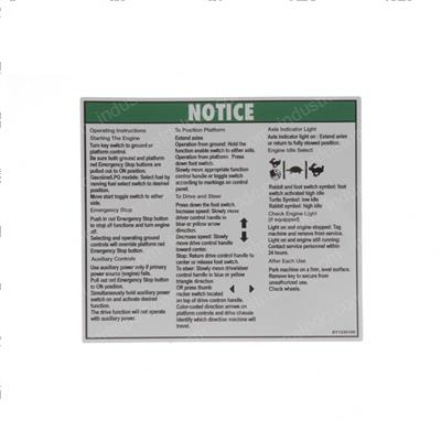 Picture of Decal - Operating Instructions