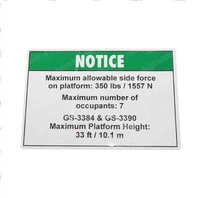 Picture of Decal Notice Side Force Ansi