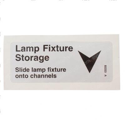 Picture of Decal Label Lamp Storage Tml