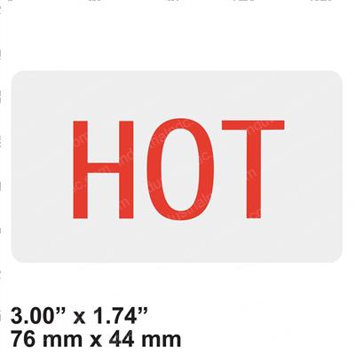 Picture of Decal Label Hot