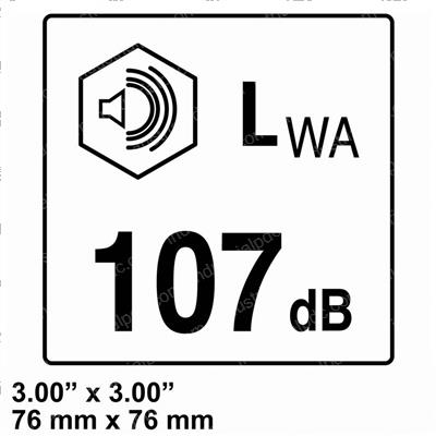 Picture of Decal Label 107 Db
